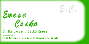 emese csiko business card