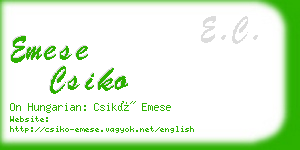 emese csiko business card